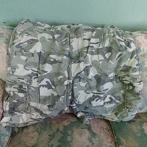 Camo cargo shorts